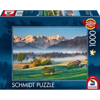 Puzzle Schmidt Garmisch-Partenkirchen - Murnauer Moos 1000 Dílků Puzzle Schmidt Garmisch-Partenkirchen - Murnauer Moos 1000 Dílků