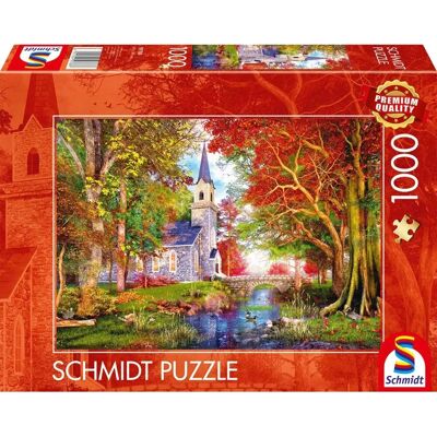 Puzzle Schmidt Spiele - Chapelle Automnale - 1000 Pièces - Puzzle Puzzle Schmidt Spiele - Chapelle Automnale - 1000 Pièces - Puzzle