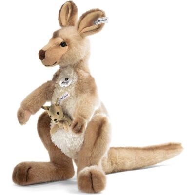 Steiff Kango Beige 40cm Plüschfigur mit Baby Steiff Kango Beige 40cm Plüschfigur mit Baby