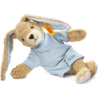 Steiff Hoppel Biologisch Katoen Knuffeldoekje - 28cm - Blauw Steiff Hoppel Biologisch Katoen Knuffeldoekje - 28cm - Blauw
