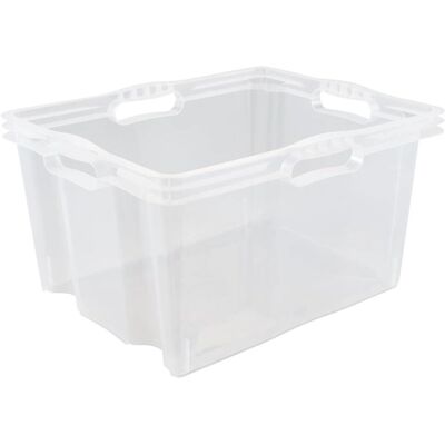 Keeeper Boîte de Rangement Franz - Empilable 24L - Transparent & Durable - Publicité Keeeper Boîte de Rangement Franz - Empilable 24L - Transparent & Durable - Publicité