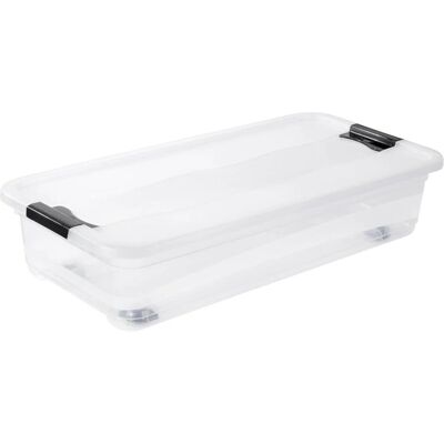 Caja de almacenamiento transparente KEEPER Konrad - Apilable, 33L Caja de almacenamiento transparente KEEPER Konrad - Apilable, 33L