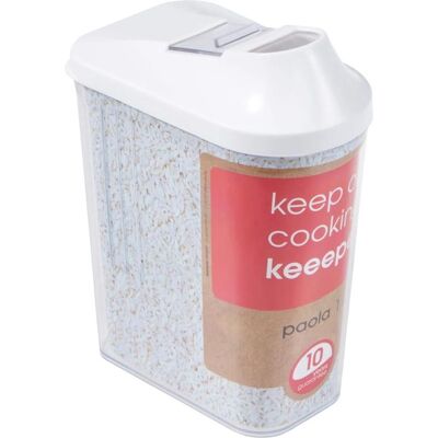 Contenitore per Alimenti Bianco Keeeper - Senza BPA, 1L, Coperchio Regolabile Contenitore per Alimenti Bianco Keeeper - Senza BPA, 1L, Coperchio Regolabile