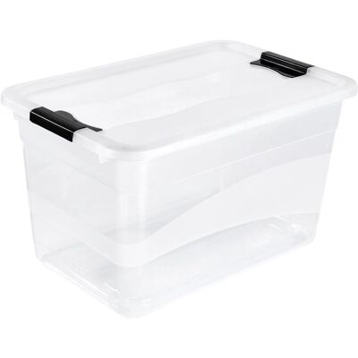 Keeeper Cornelia Aufbewahrungsbox - 52L transparent / anthrazit Keeeper Cornelia Aufbewahrungsbox - 52L transparent / anthrazit
