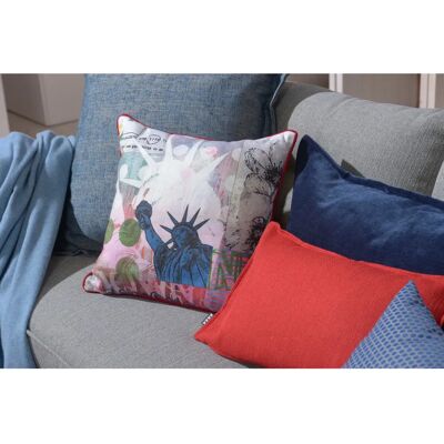 H.O.C.K. New York City Kissen - Vintage, Bedruckt, 45x45 cm H.O.C.K. New York City Kissen - Vintage, Bedruckt, 45x45 cm