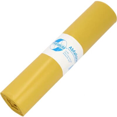 DEISS PREMIUM Högkvalitativa soppåsar - 60, 120 liter, Gul DEISS PREMIUM Högkvalitativa soppåsar - 60, 120 liter, Gul