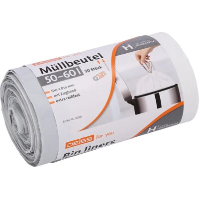 DEISS Modèle - Sacs poubelle 50-60L pour Brabantia Touch Bin - 30 pièces DEISS Modèle - Sacs poubelle 50-60L pour Brabantia Touch Bin - 30 pièces