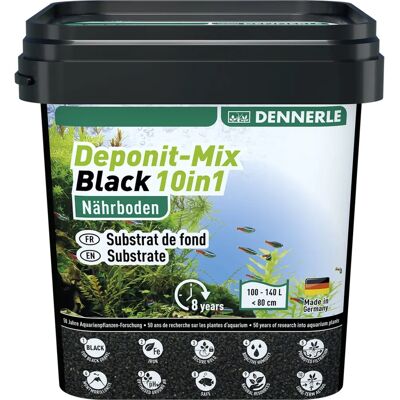 Dennerle DeponitMix Black 10en1 - Substrat pour aquarium - Publicité Dennerle DeponitMix Black 10en1 - Substrat pour aquarium - Publicité