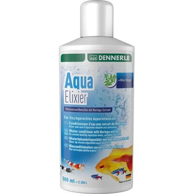 Dennerle Aqua Elixier - Conditionneur d'eau pour aquariums - Publicité Dennerle Aqua Elixier - Conditionneur d'eau pour aquariums - Publicité
