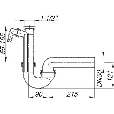Dallmer Model 020222 Buizensifon - Afvoerfitting Dallmer Model 020222 Buizensifon - Afvoerfitting