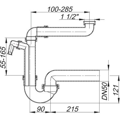 Dallmer Kompakts verstellbarer Siphon - Siphon Dallmer Kompakts verstellbarer Siphon - Siphon