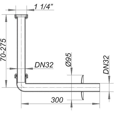 Dallmer Modell 140029 Wand Siphon Anschluss - Rohrfitting Dallmer Modell 140029 Wand Siphon Anschluss - Rohrfitting