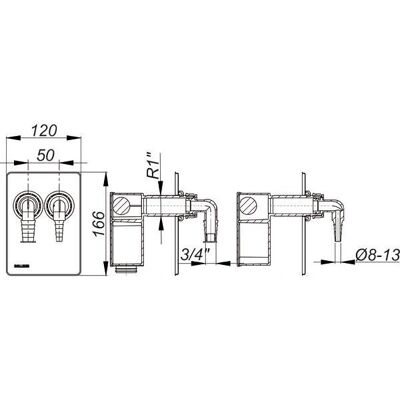 Dallmer Modello 140425 - Kit di collegamento per sifone lavatrice Dallmer Modello 140425 - Kit di collegamento per sifone lavatrice