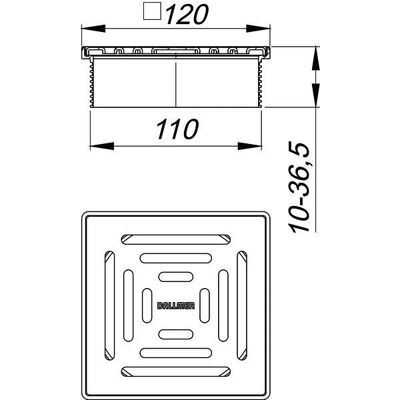 Dallmer DallDrain Select 120x120 mm Abdeckung Dallmer DallDrain Select 120x120 mm Abdeckung