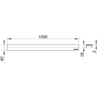 Dallmer CeraLine Abdeckung - 1100mm - Matt - Abdeckung Dallmer CeraLine Abdeckung - 1100mm - Matt - Abdeckung