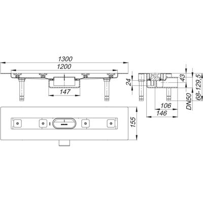 Dallmer Duschrinne CeraLine Nano F 1200mm - Desagüe de ducha Dallmer Duschrinne CeraLine Nano F 1200mm - Desagüe de ducha