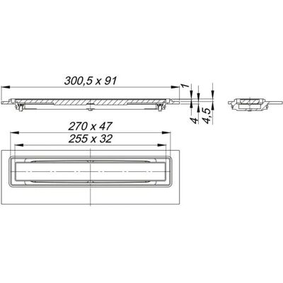 Dallmer CeraFrame Liquid Duschrinne - 27 x 4,7 cm Duschrinnen Dallmer CeraFrame Liquid Duschrinne - 27 x 4,7 cm Duschrinnen