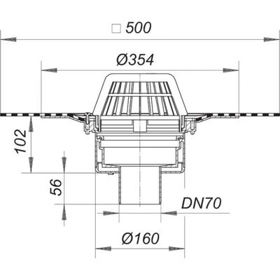 Dallmer - Dachablauf 62 DallBit - DN 70 - 622044 - Drain Dallmer - Dachablauf 62 DallBit - DN 70 - 622044 - Drain