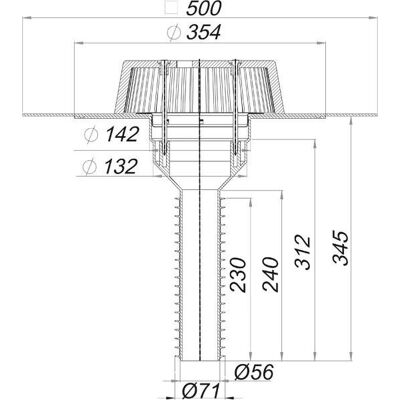 DALLMER - 63 T DallBit - DN 70 - Dachablauf DALLMER - 63 T DallBit - DN 70 - Dachablauf