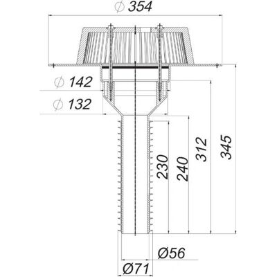 DALLMER - 63 T FPO - DN70 - Dachablauf DALLMER - 63 T FPO - DN70 - Dachablauf