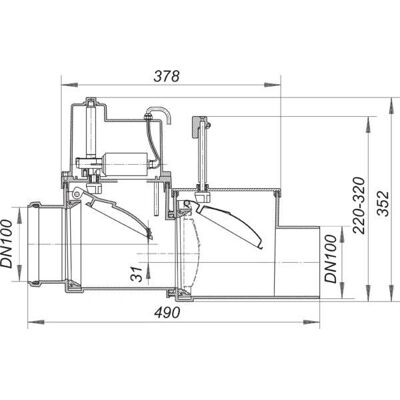 DALLMER - Rückstauverschluss Stausafe F - DN 100 - Backflow preventer DALLMER - Rückstauverschluss Stausafe F - DN 100 - Backflow preventer