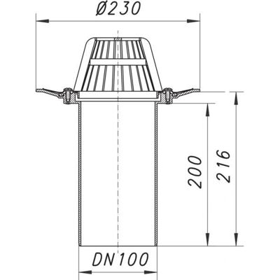 Dallmer - 84 D Schraubflansch - DN 100 - Roof Drain Dallmer - 84 D Schraubflansch - DN 100 - Roof Drain