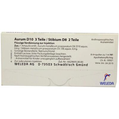 Weleda Aurum D10/ Stibium D8 Ampullen - Homöopathische Arznei Weleda Aurum D10/ Stibium D8 Ampullen - Homöopathische Arznei