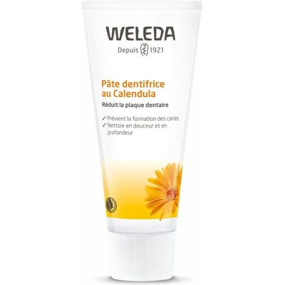 Dentifrice à la Calendula de Weleda - Gencives Sensibles - Naturel, Végétalien, Sans Fluorure Dentifrice à la Calendula de Weleda - Gencives Sensibles - Naturel, Végétalien, Sans Fluorure