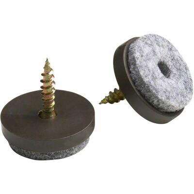 MEISTER 644266 - Ø30 mm - Bruin - 20 stuks - Filzglijers voor meubels MEISTER 644266 - Ø30 mm - Bruin - 20 stuks - Filzglijers voor meubels