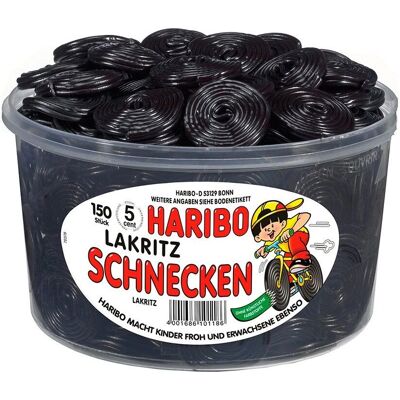 Haribo Lakritz Schnecken 150 Stück - Lakritz Haribo Lakritz Schnecken 150 Stück - Lakritz