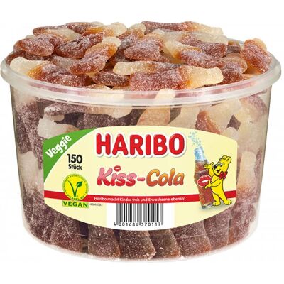 Haribo Kiss-Cola - Zure & Zoete Cola Flessen 1350g Haribo Kiss-Cola - Zure & Zoete Cola Flessen 1350g