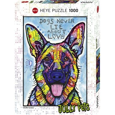 Heye Dogs Never Lie Puzzle 1000 pièces - Art Animalier - Publicité Heye Dogs Never Lie Puzzle 1000 pièces - Art Animalier - Publicité