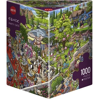 Heye Dreieckiges Party-Katzen Puzzle - Puzzlespiel Heye Dreieckiges Party-Katzen Puzzle - Puzzlespiel