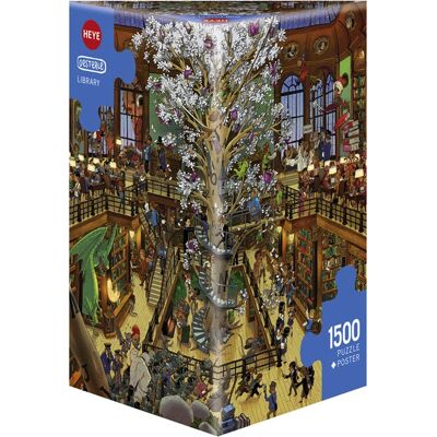 Puzzle della biblioteca triangolare Oesterle 1500 pezzi Puzzle della biblioteca triangolare Oesterle 1500 pezzi