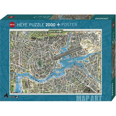 Heye City of Pop 2000 Puzzle - Karte Kunst - Bunte Stadtansicht Heye City of Pop 2000 Puzzle - Karte Kunst - Bunte Stadtansicht