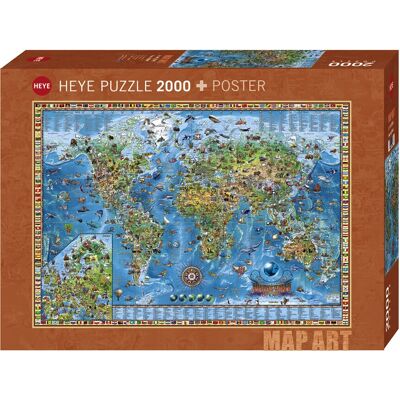 Heye Mondo Straordinario, Puzzle Arte Mappa (2000 Pezzi) Heye Mondo Straordinario, Puzzle Arte Mappa (2000 Pezzi)