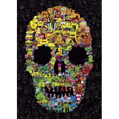 Heye Doodle Skull Puzzle - 1000 dílků Heye Doodle Skull Puzzle - 1000 dílků