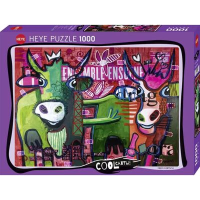 Heye Cool Cattle, Pruhované krávy Puzzle - Puzzle Heye Cool Cattle, Pruhované krávy Puzzle - Puzzle