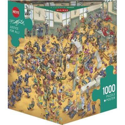 Puzzle Trójkątne Sprawiedliwość dla Wszystkich od Heye Mitgutsch - 1000 Elementów Puzzle Trójkątne Sprawiedliwość dla Wszystkich od Heye Mitgutsch - 1000 Elementów