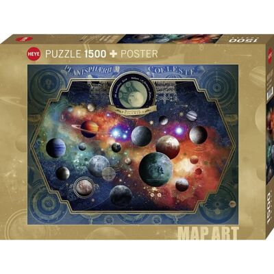 Heye Space World, Puzzle d'Art Cartographique - 1500 Pièces Heye Space World, Puzzle d'Art Cartographique - 1500 Pièces