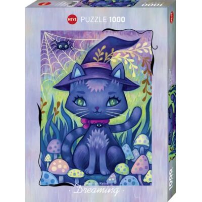 Puzzle Chat Sorcière - 1000 Pièces - 50×70cm - Publicité Puzzle Chat Sorcière - 1000 Pièces - 50×70cm - Publicité