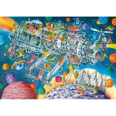 Heye Aliens Welcome - Puzzle 1000 pièces Boîte triangulaire Inclut poster Heye Aliens Welcome - Puzzle 1000 pièces Boîte triangulaire Inclut poster