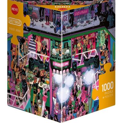Puzzle Disco Heye - 3000 elementów - Trójkątne pudełko - W zestawie plakat Puzzle Disco Heye - 3000 elementów - Trójkątne pudełko - W zestawie plakat