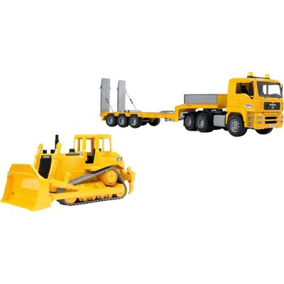 Bruder Bruder TGA Tieflader mit Cat Bulldozer - Baumaschine Bruder Bruder TGA Tieflader mit Cat Bulldozer - Baumaschine