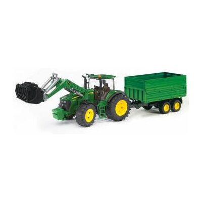 BRUDER John Deere 7930 - Traktor z przednim ładowaczem i przyczepą BRUDER John Deere 7930 - Traktor z przednim ładowaczem i przyczepą