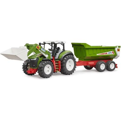 Bruder Roadmax Traktor med Frontlastare och Tippande Släpvagn - Traktor Bruder Roadmax Traktor med Frontlastare och Tippande Släpvagn - Traktor