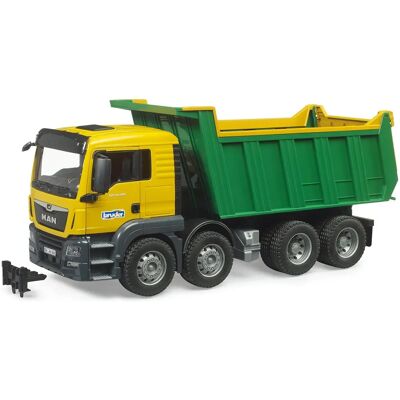 BRUDER Man TGS Yellow-Green Tip-Over Truck - Toy Truck BRUDER Man TGS Yellow-Green Tip-Over Truck - Toy Truck