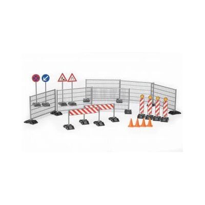 BRUDER 62007 Constructieset - Hekken, Borden, Pylonen - Compatibel met bworld BRUDER 62007 Constructieset - Hekken, Borden, Pylonen - Compatibel met bworld