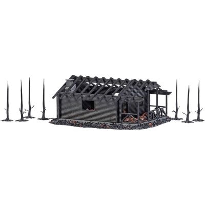 Busch 1853 Abgebrannte Waldhütte H0 Modellbahn Busch 1853 Abgebrannte Waldhütte H0 Modellbahn
