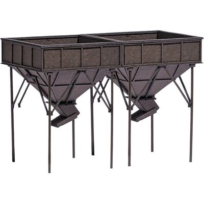 Busch 1972 Modell Kolförråd - Realistisk Rostig Metallkonstruktion Busch 1972 Modell Kolförråd - Realistisk Rostig Metallkonstruktion